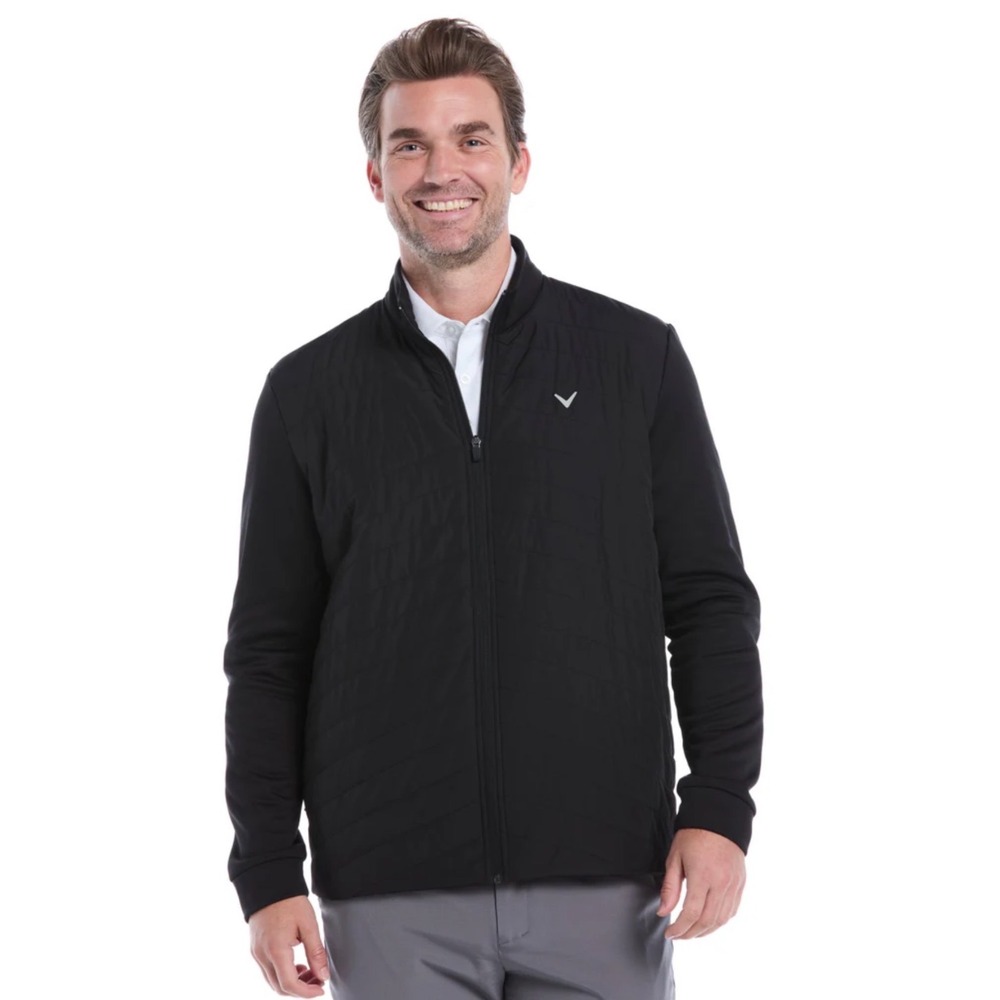 Callaway Mens Quilted Puffer Full Zip Golf Jacket‎ Black Size Large